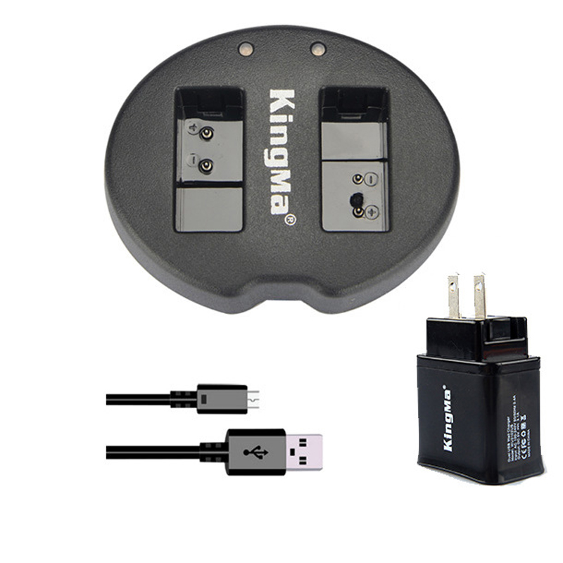 KingMa Camera Dual Channel Battery Charger With Dual USB Charger Head For Nikon